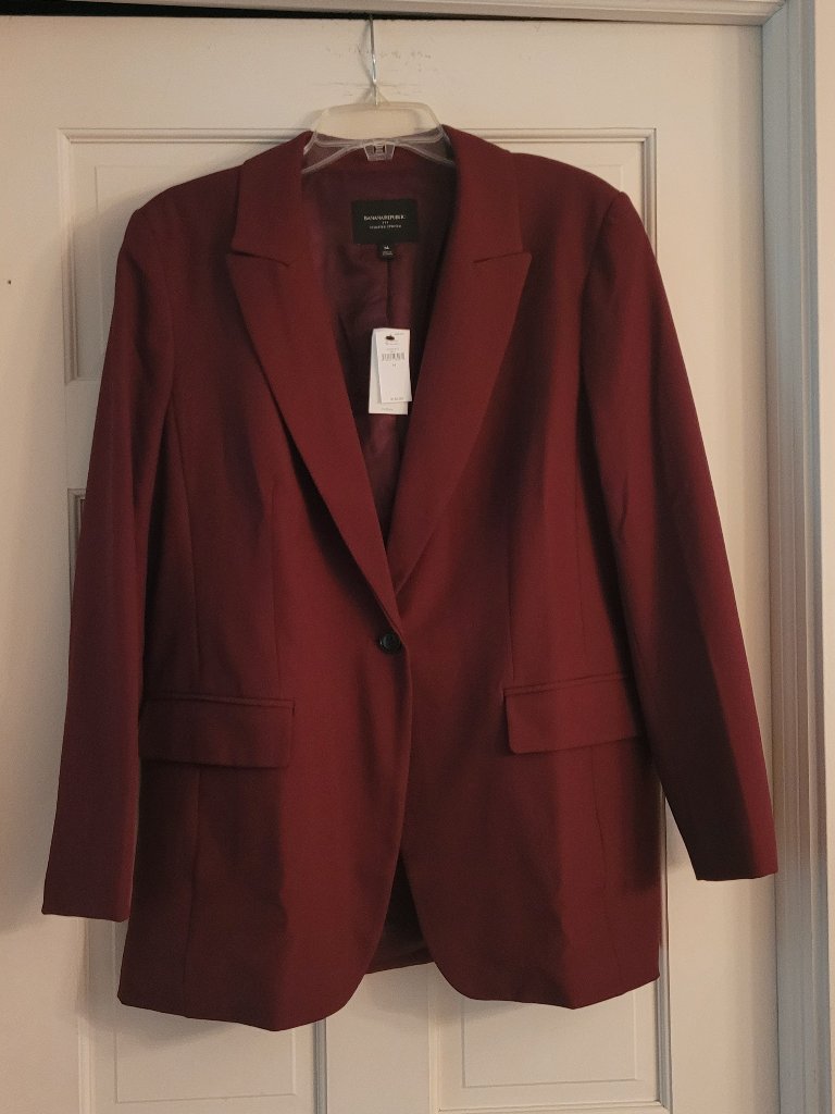 Nwt Banana Republic Deep Red Blazer, Size 14